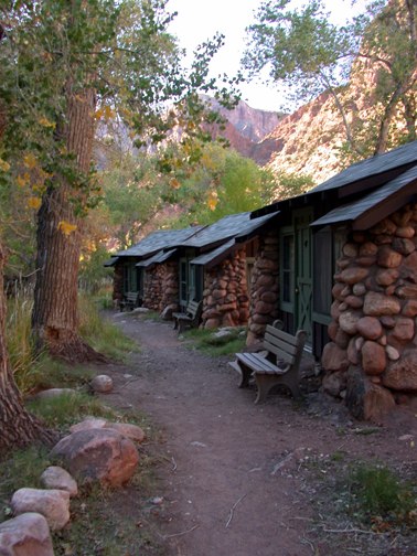 Phantom Ranch blends well with the surrounding landscape